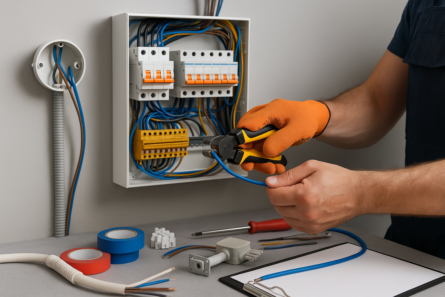 استعراض أعمال التركيبات الكهربائية للمنشآت